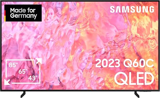 Samsung QLED 4K Q60C 50 Zoll Fernseher (GQ50Q60CAUXZG, Deutsches Modell), Quantum-Dot-Technologie, Quantum HDR, AirSlim Design, Smart TV [2023]