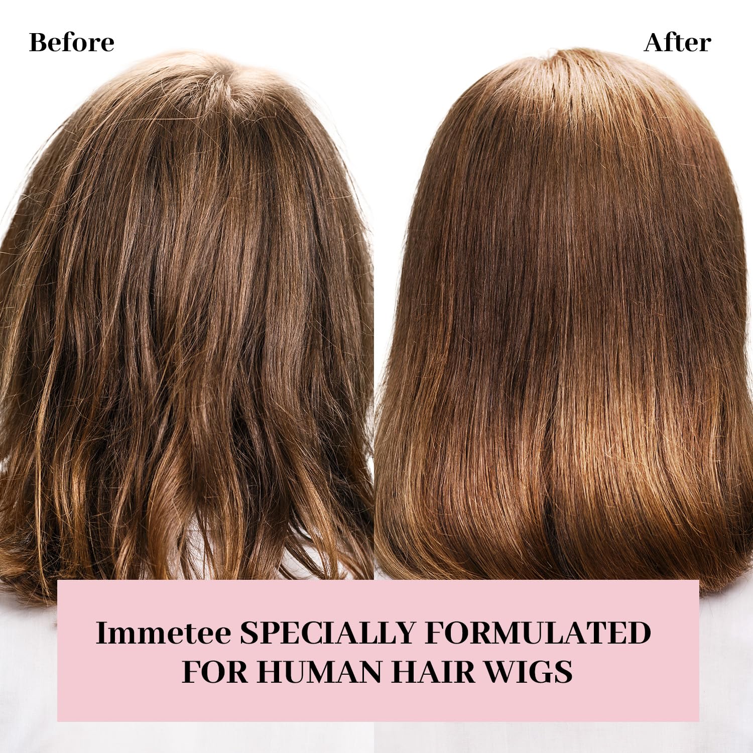 immetee Shampoo e balsamo 2 in 1 per parrucca, prolunga la vita di una parrucca, pulizia e nutrimento dei capelli, 120 ml (parrucche naturali)