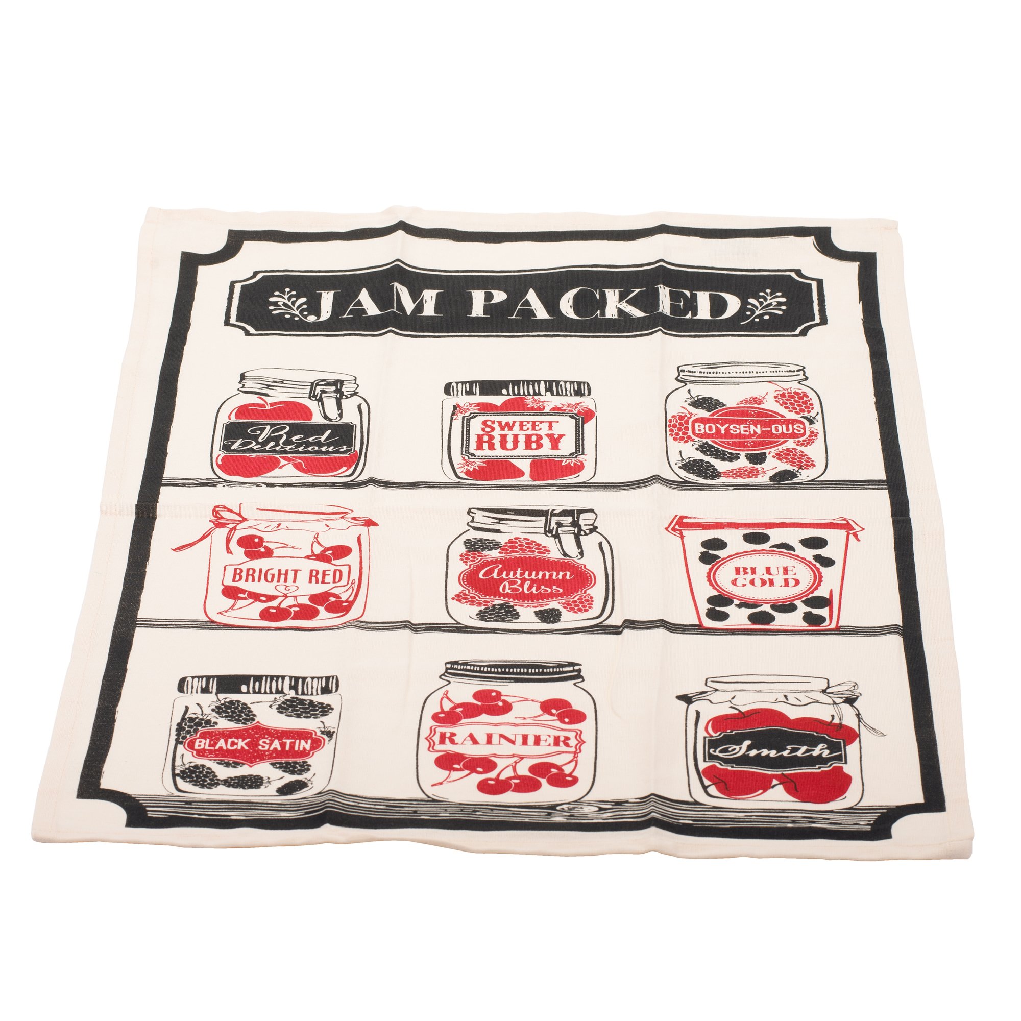 Design Imports Bedruckte Baumwolle Geschirrtuch Set/2 Pickes und Konserven – 45,7 x 71,1 cm