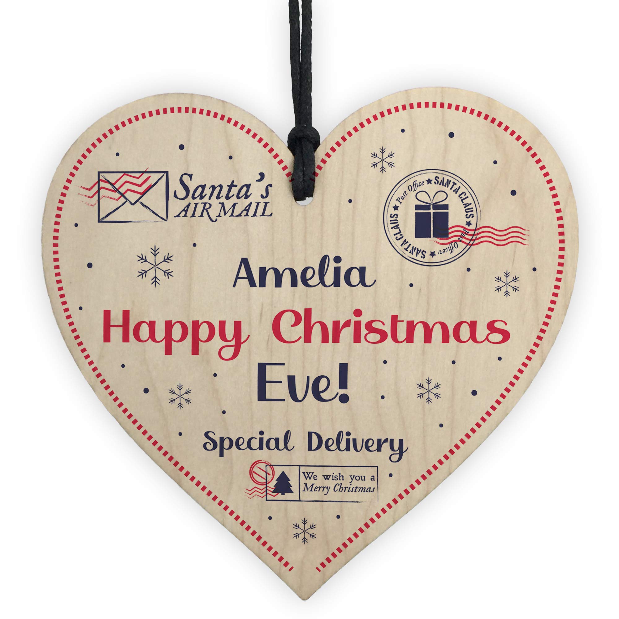 Happy Christmas Eve Tag PERSONALISED Christmas Eve Box Accessories Daughter Son Gift