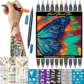 26 Adventure Tattoo Ideas for Thrill Seekers 49 Temporary Tattoo Markers for Skin - Dual Tip 10 Colors Tattoo Pens for S...