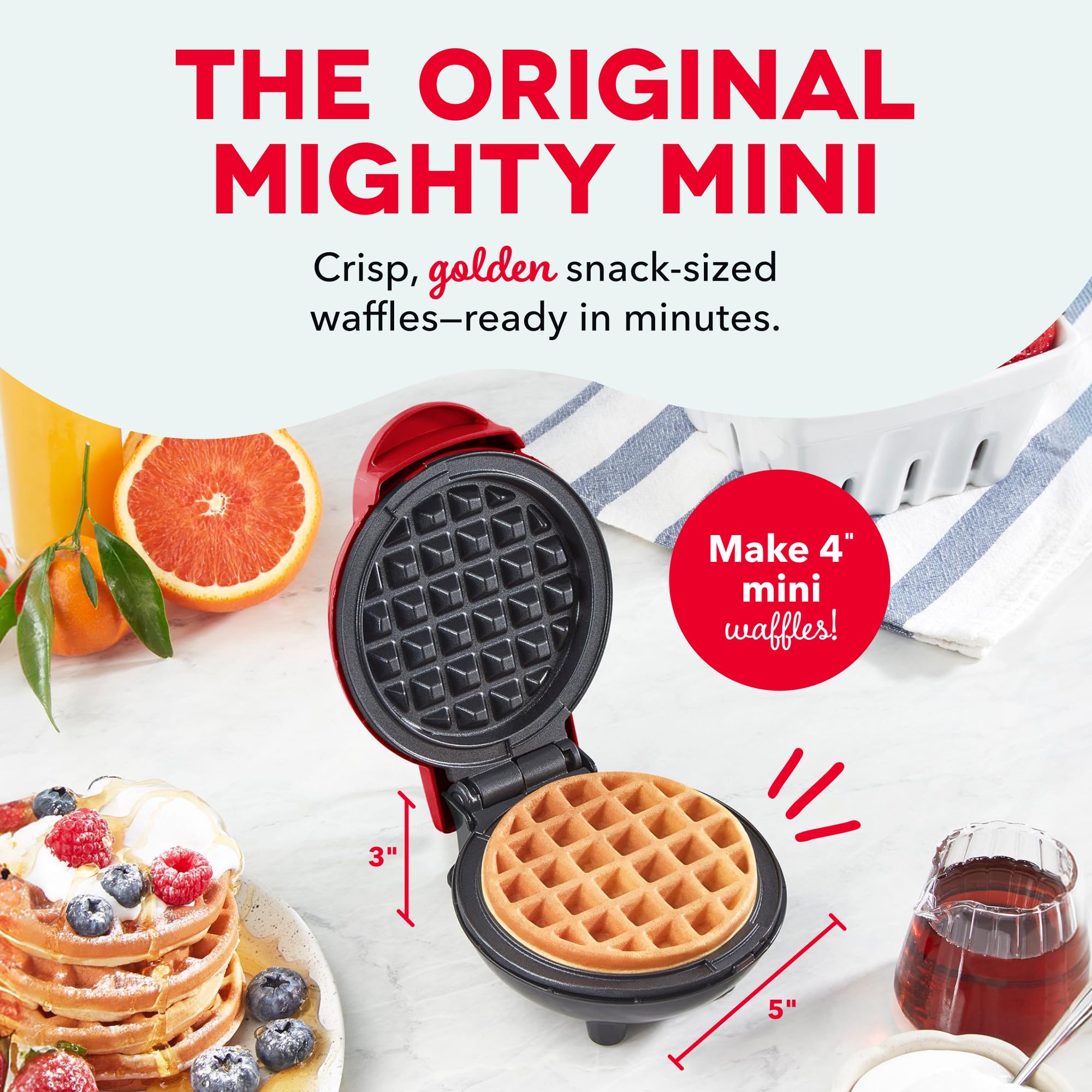 Dash Mini Waffle Maker - Make Mini Waffles! -2