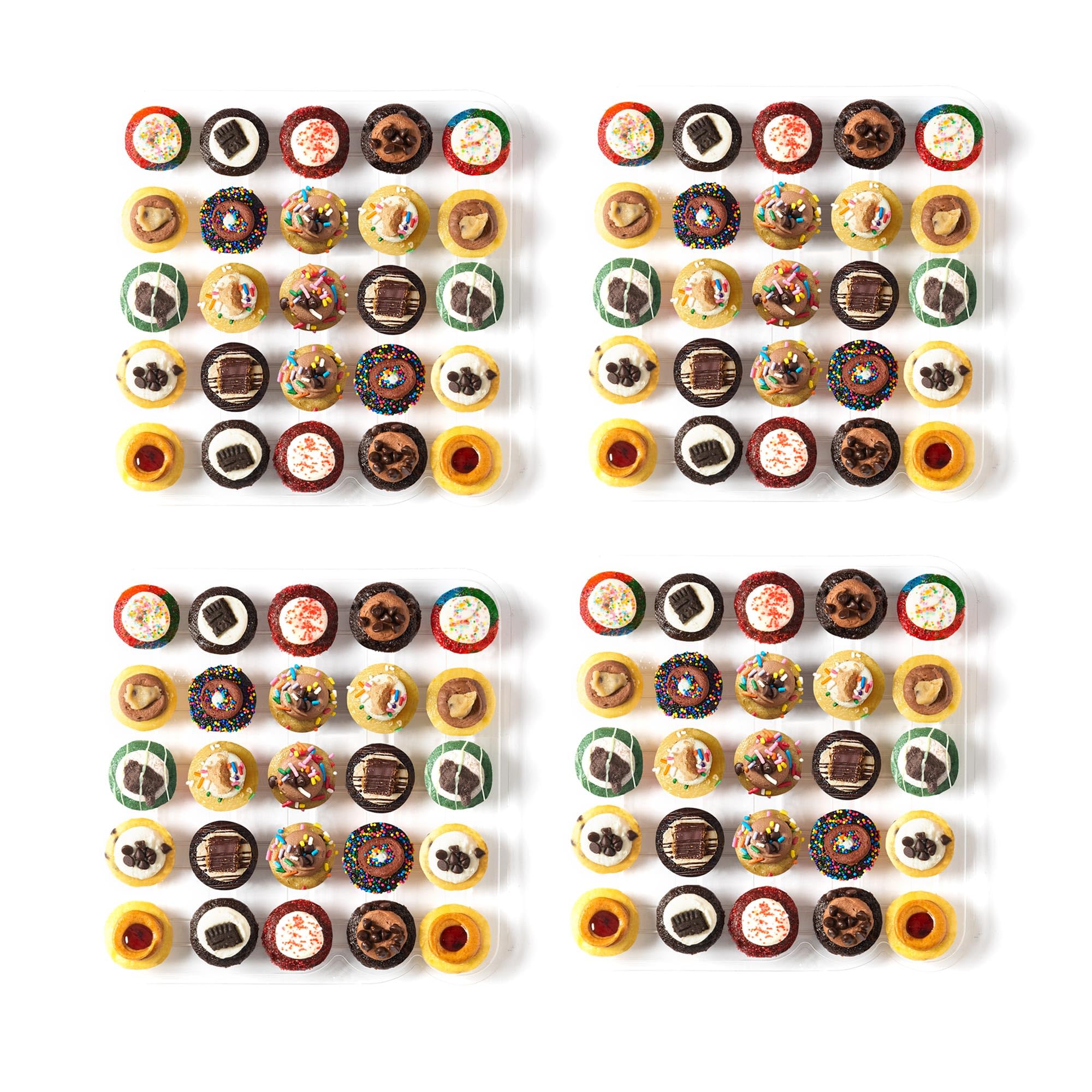 Baked by MelissaCupcakes - Latest & Greatest - Assorted Bite-Size Cupcakes - 12 Flavors Include: Red Velvet, Triple Chocolate, Cookie Dough & More (100 Count)