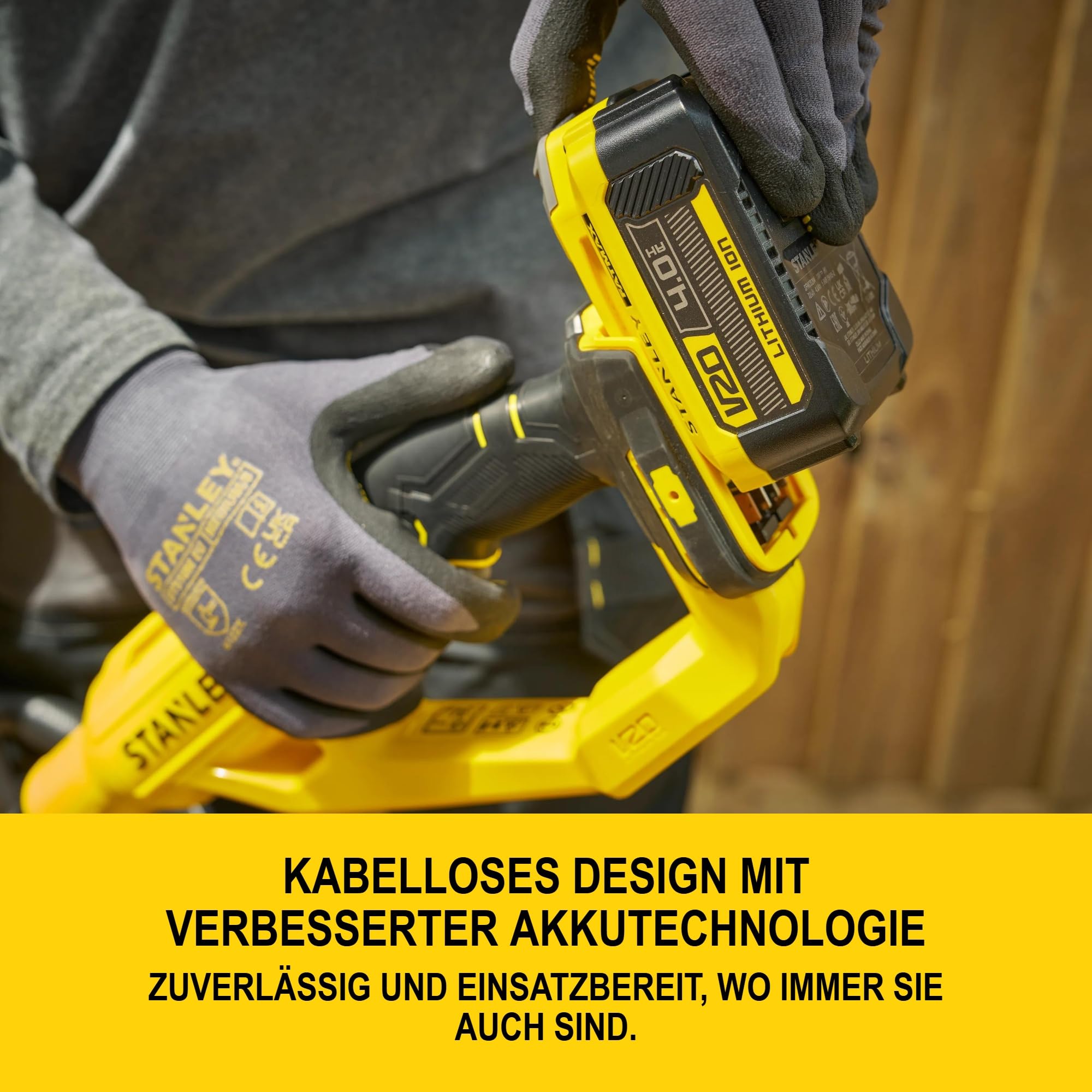 Stanley V20 Akku-Rasentrimmer, mitKantenschutz, inklusive Akku und Ladegerät, 18V,STCST933M1-QW