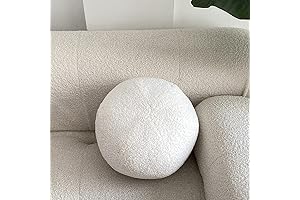 White Ball Pillows for Couch Plush Decor