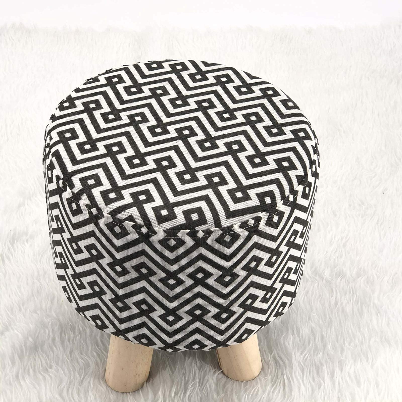 Repose-pieds rembourré élastique avec assise en tissu doux