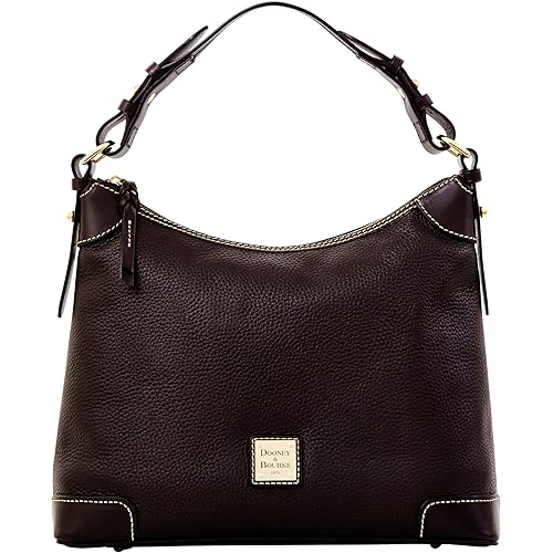 Dooney & Bourke Women's Hobo Shoulder Bag in Pebble Grain Leather, Large Handbag with Adjustable Shoulder Strap