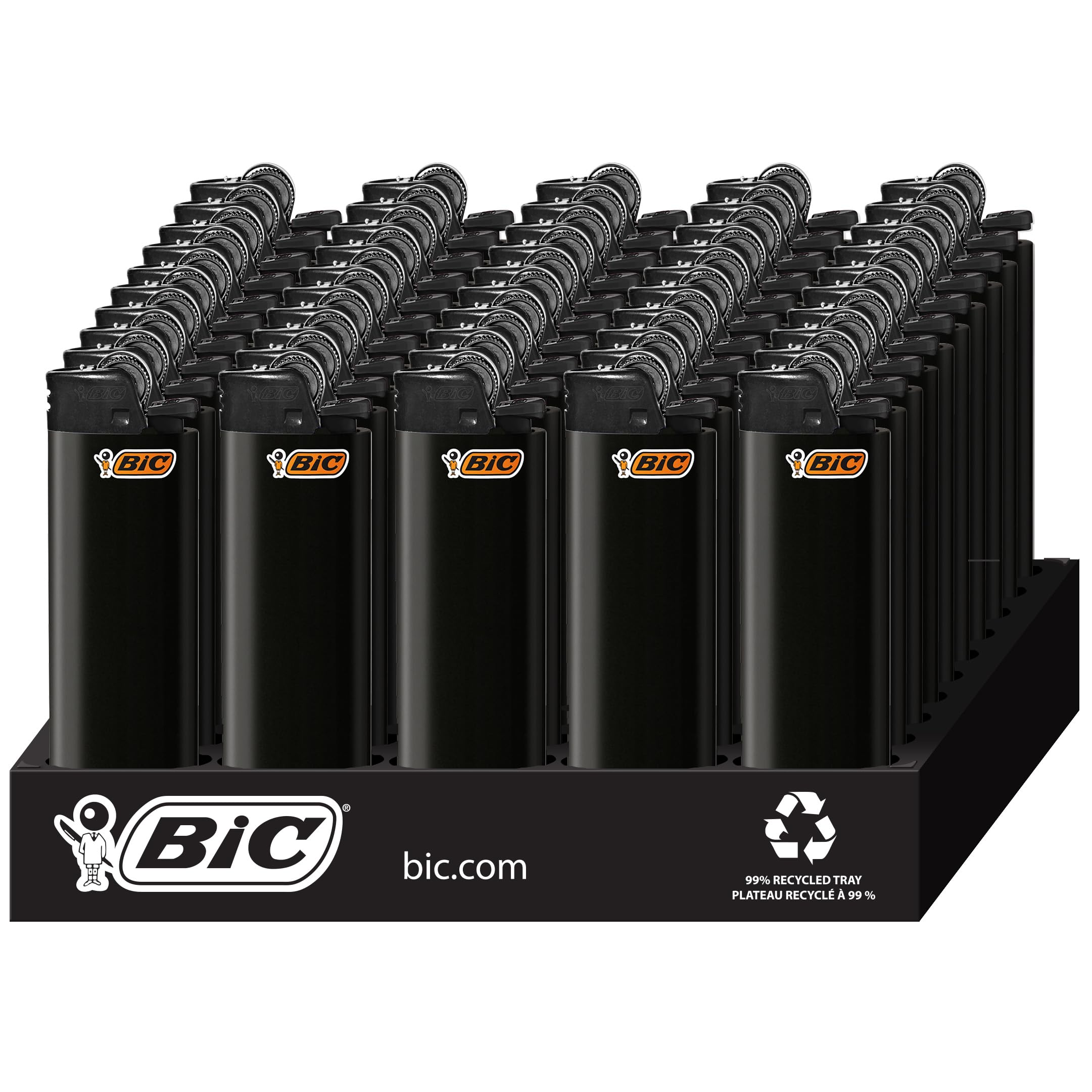 BIC Maxi Pocket Lighter Special Edition Series Black 50 Count Tray of Lighters