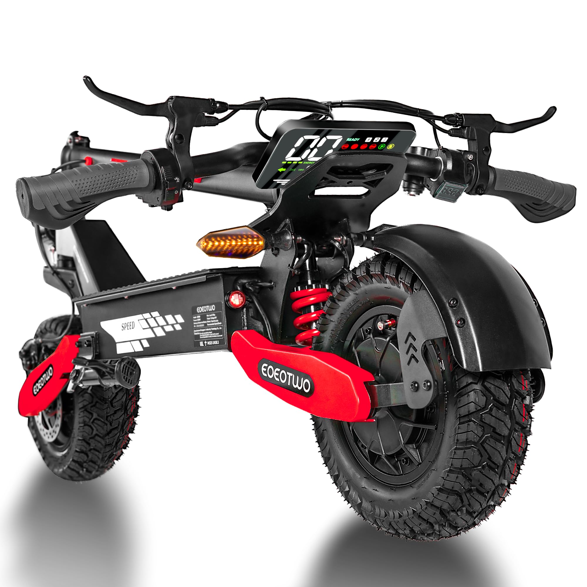 Adults Electric Scooter,Fast Electric Scooter, 25-45Miles, Off-Road eScooter w/Larger LED Display, 1200W/2400W, 30MPH, Foldable Motorized e-Scooter 11" Off Road Tire