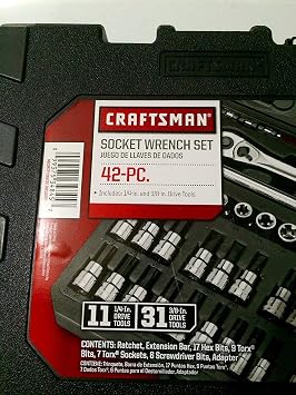 Craftsman 42 pc. Hex and Torx Bit Socket Super Set, 1/4 and 3/8 in. Drives