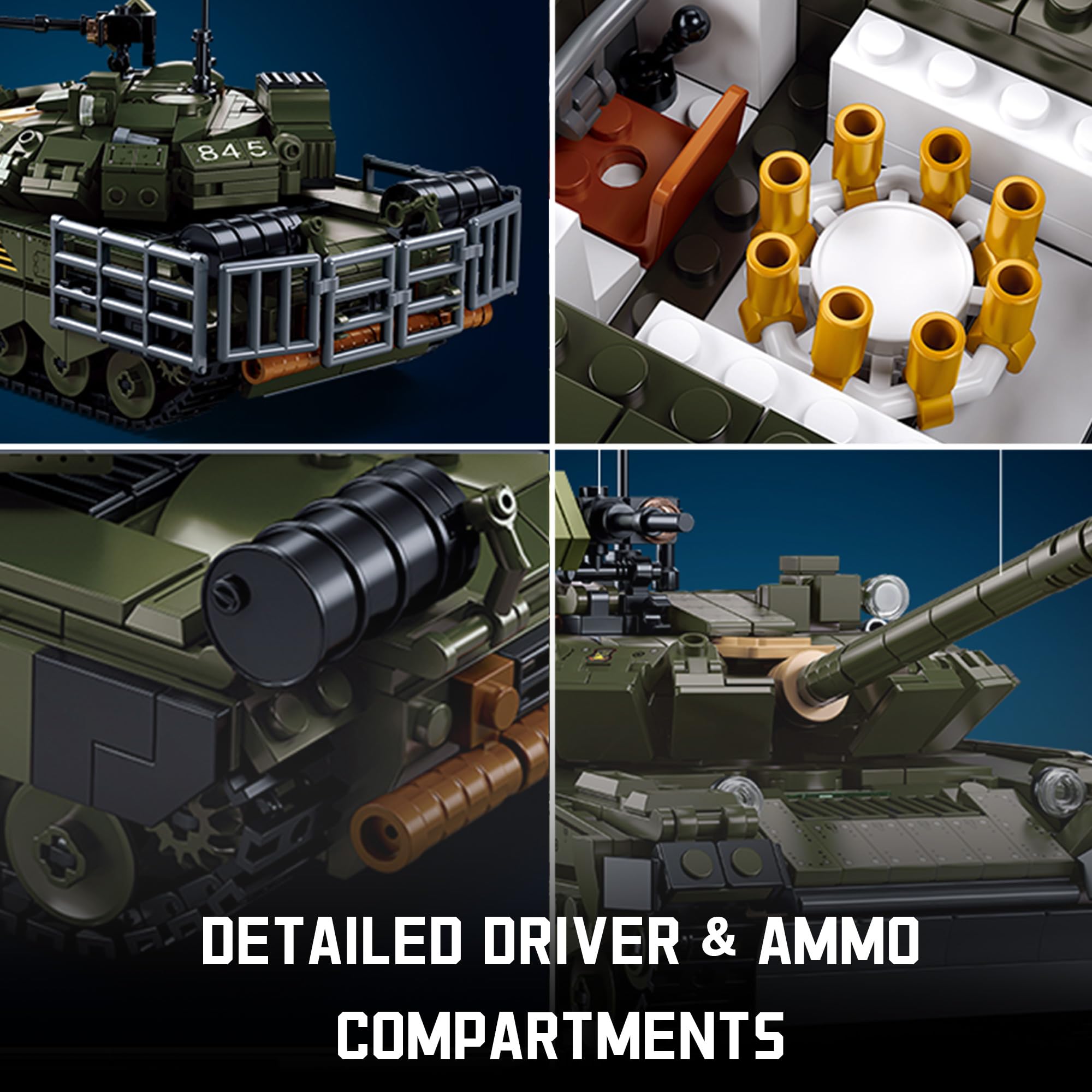 Amazon.com: Tarcury T-80 Main Battle Tank Model - 1:35 Scale, 798