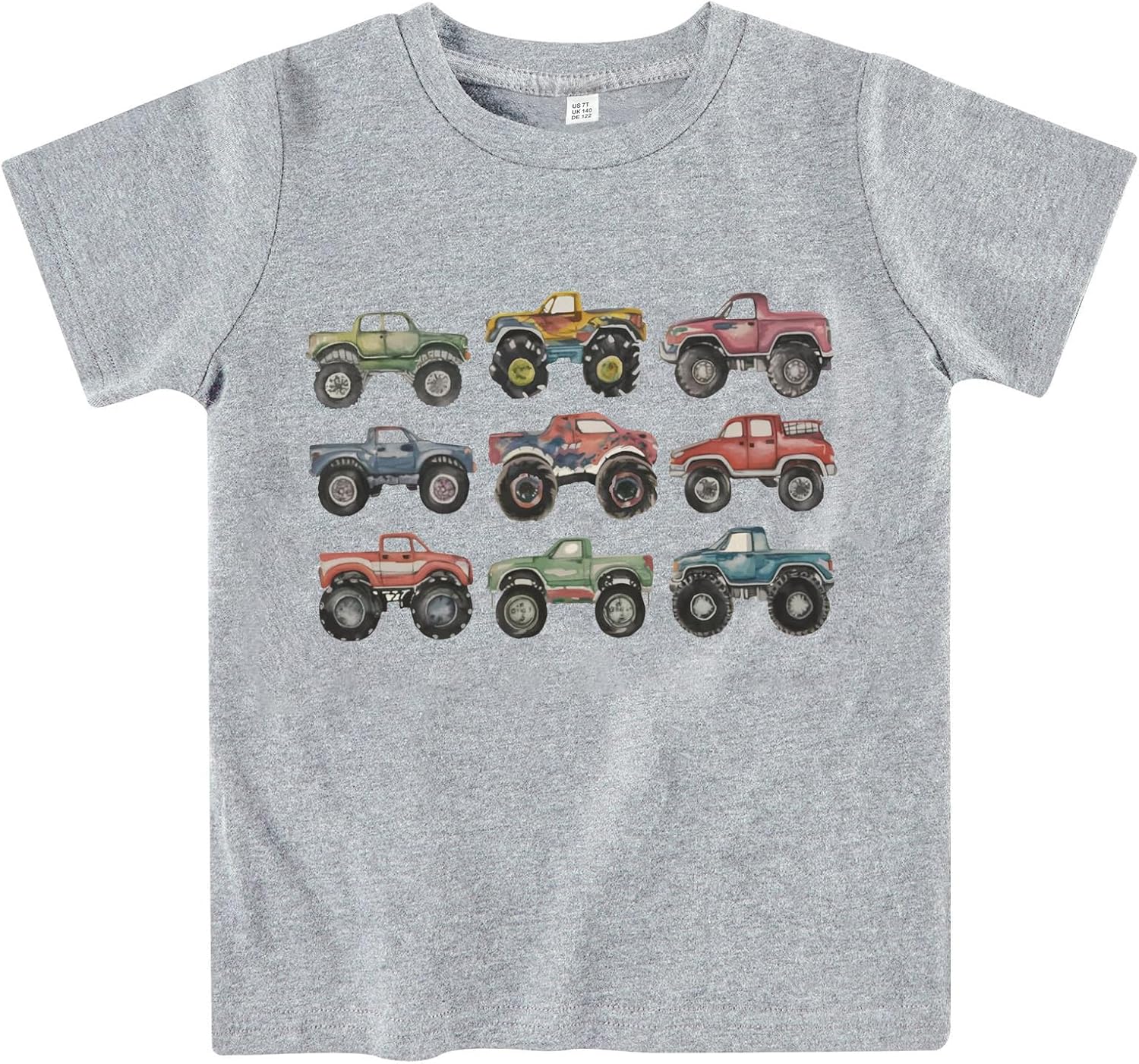 Sineeko Construction Shirt for Toddler Boys Kids Dinosaurs T-Shirt Short Sleeve Car Tractor Truck Excavator Clothes 2-7T