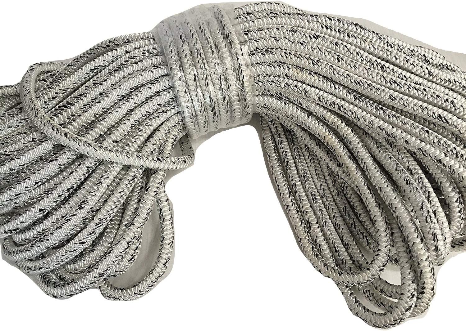 5/8" X 150' 12 Carrier, 24-Strand Arborist Bull Rope, White/Black