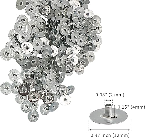 Miniatura 2 de MILIVIXAY 800 pestañas de mecha para velas, pestañas de metal para sostener mecha