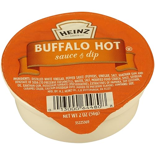 Heinz Buffalo Sauce Paquete de una sola porción paquetes de 2 oz paquete de 60