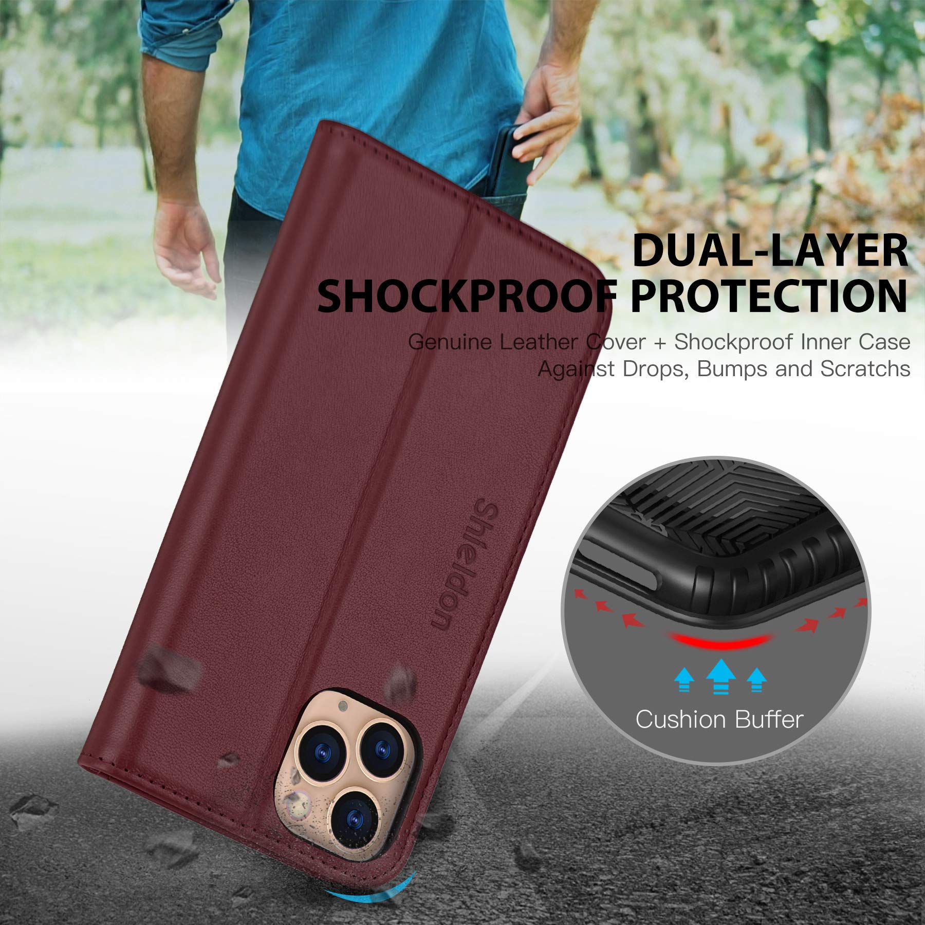 portefeuille en cuir vénérable SHIELDON pour Haiti
