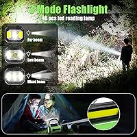 Vista 6 de Radio de emergencia con manivela, radio meteorológica NOAA/AM/FM con energía solar de 10000mAh con linterna LED multifunción y cargador para celular