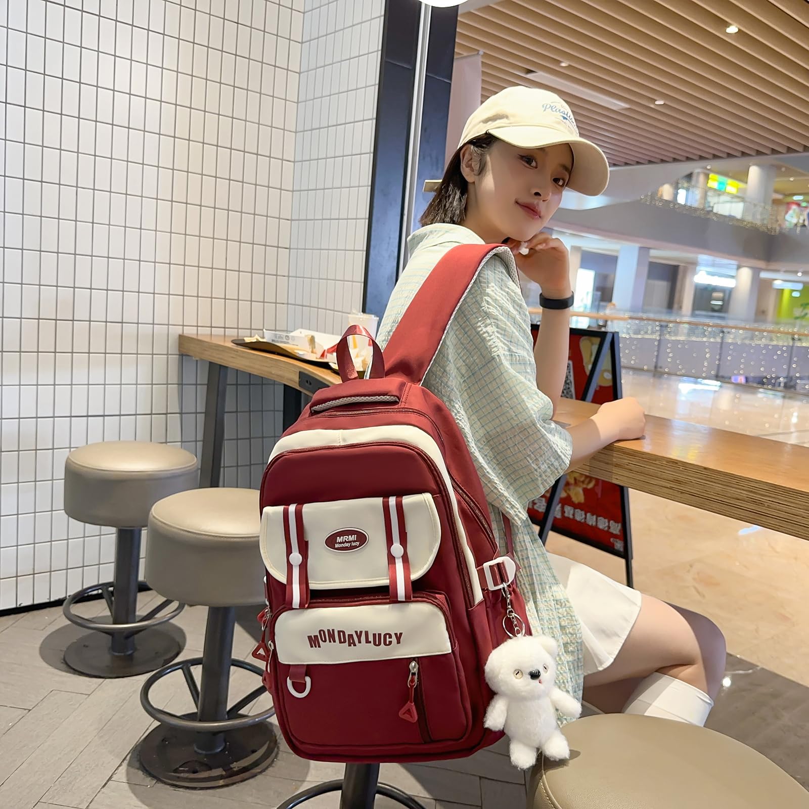 Trendiger Schulranzen Freizeitrucksack mit verstellbarem Riemen, einzigartiger Teenager Rucksack mit großer Kapazität für Schüler, lässiger Reiserucksack