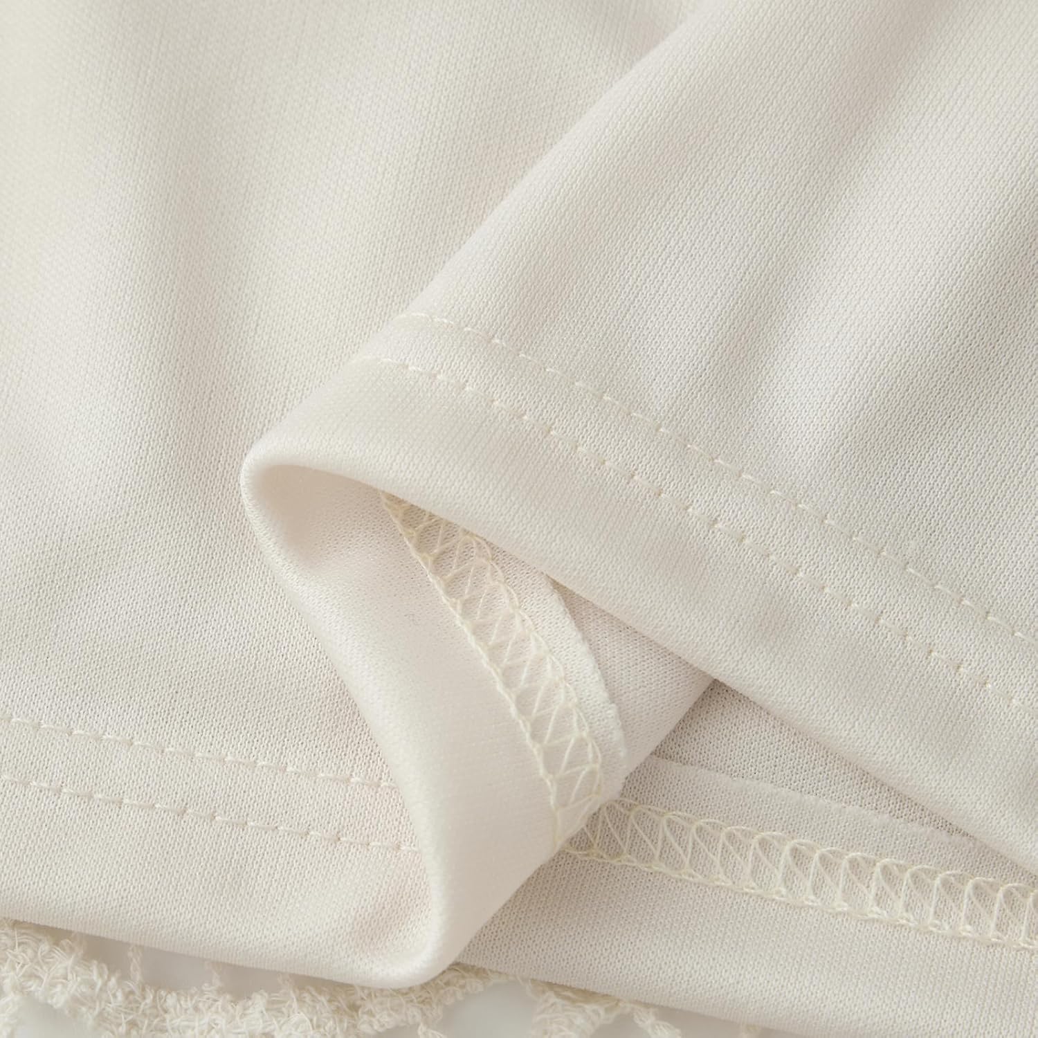 Womens Boho Crochet Long Skirt Flowy a Line Elastic High Waist Knit Eyelet Beach Maxi Skirt for Summer - Image 6