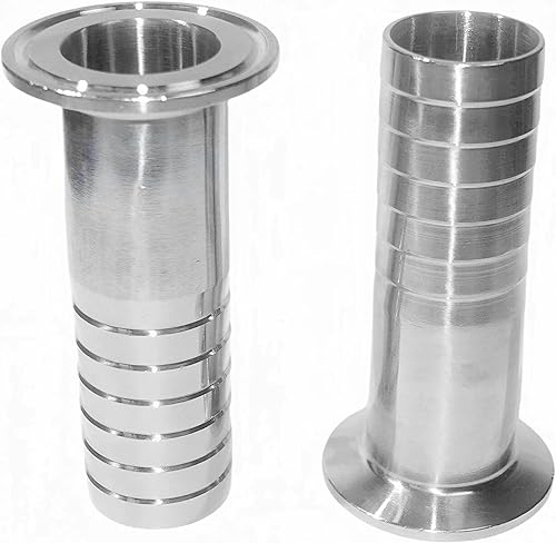 Miniatura 4 de 1PC OD51mm Hose tail x 2" Tri Clamp 304 Stainless Steel Pipe Fitting 200mm Legnth