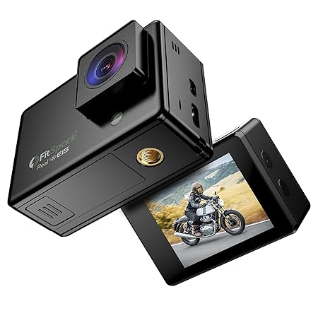 FitSpark Eagle i12 Real 4K WiFi Action Camera | 5th Anniversary Free Dock+Battery+ MIC Offer | 20MP Ultra HD Wide-Angle Lens | 1st-in-Class with Flashlight | EIS Stabilization | Wireless Remote