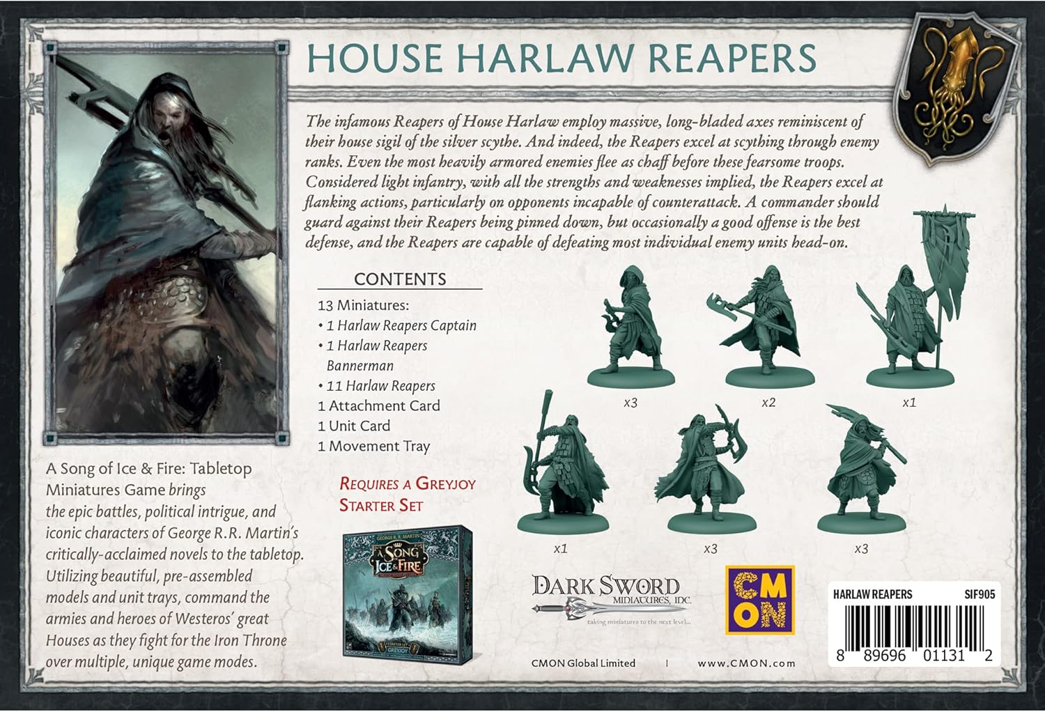 CMON A Song of Ice and Fire Tabletop Miniatures Game Harlaw Reapers Unit Box Strategy Game for Teens and Adults Ages 14+ 2+ Players Average Playtime 45-60 Minutes Made SIF905 Multi Color