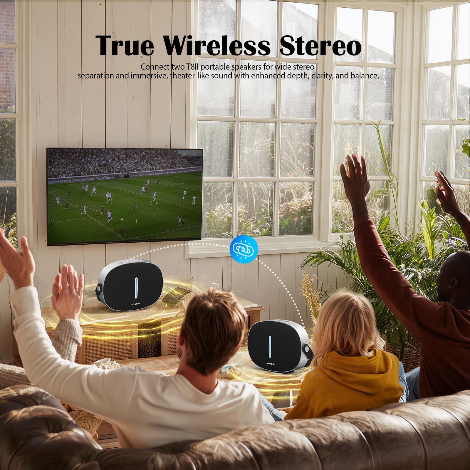 W-KING T8II Cassa Bluetooth Potente Portatile Altoparlanti, 96W Picco Boombox Potente Esterno con Subwoofer, Bassi Profondi, Ricarica Rapida, LED/BT5.4/U-Disk/AUX, Party Altoparlante Grande