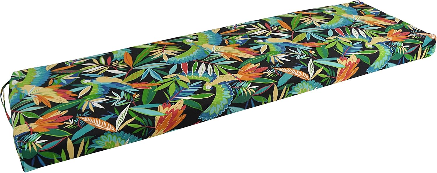Blazing Needles Outdoor Bench Cushion, 60" x 19", Tucuman Ebony 1 Count