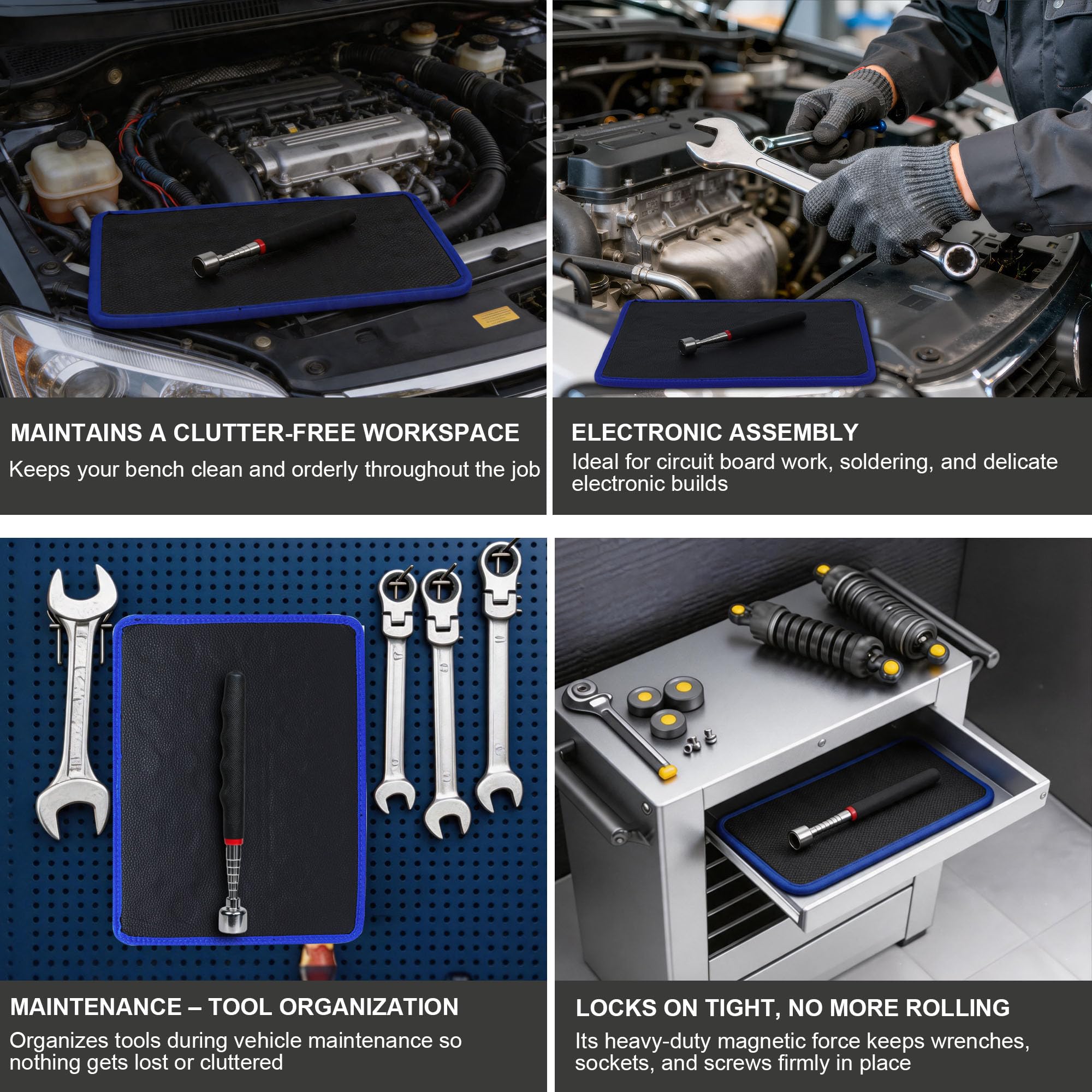 Magnetic Tool Mat & Pickup Kit - Garage Organization -5