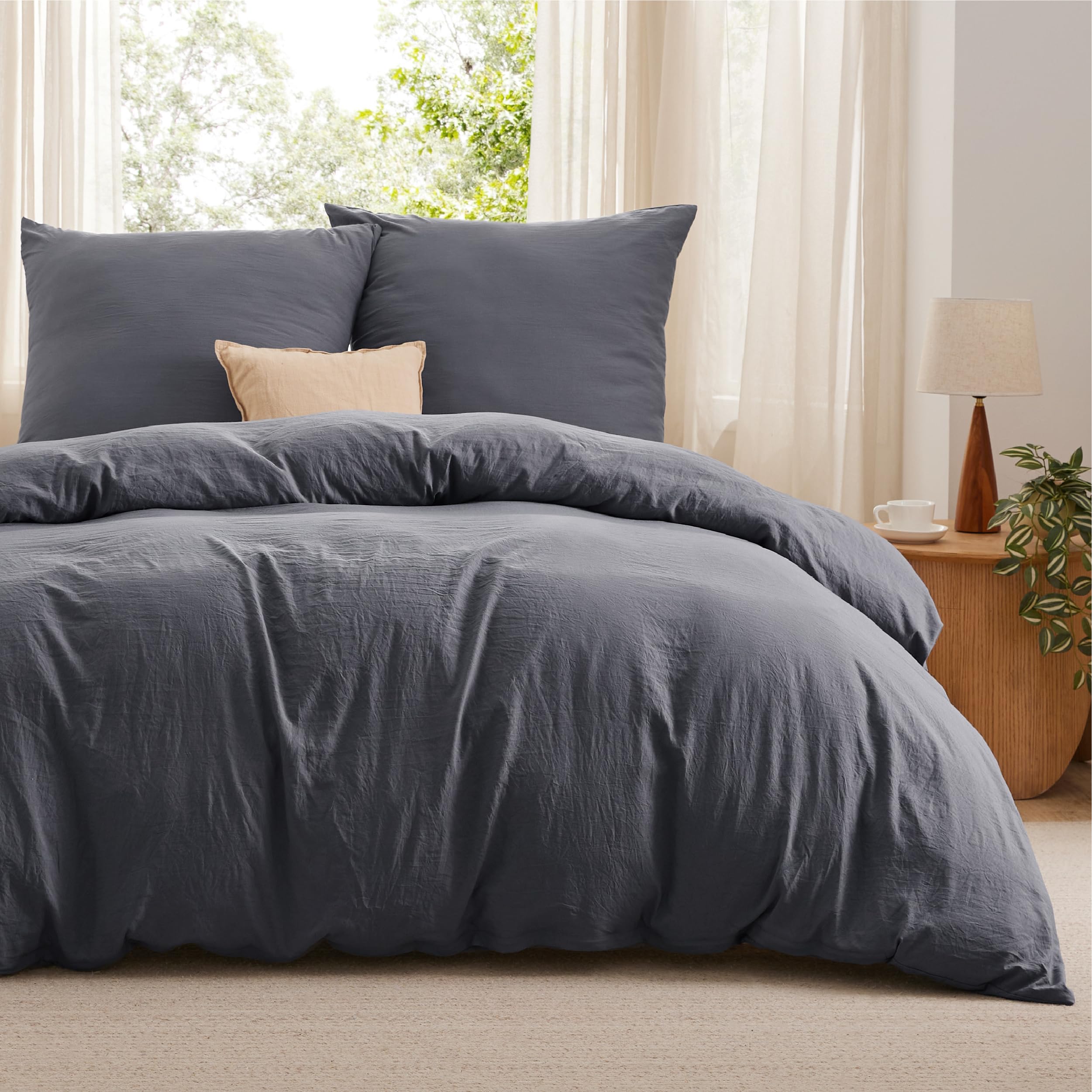 Bedsure Bedding Funda Nordica Cama 135/150 - Poliéster Microfibra Juego de Funda de Edredon 240x220 cm y 2 Fundas de Almohada 50x75 cm, Funda Nórdica con Cremallera ÖKO-Tex (Gris) OEKO-TEX STANDARD 100