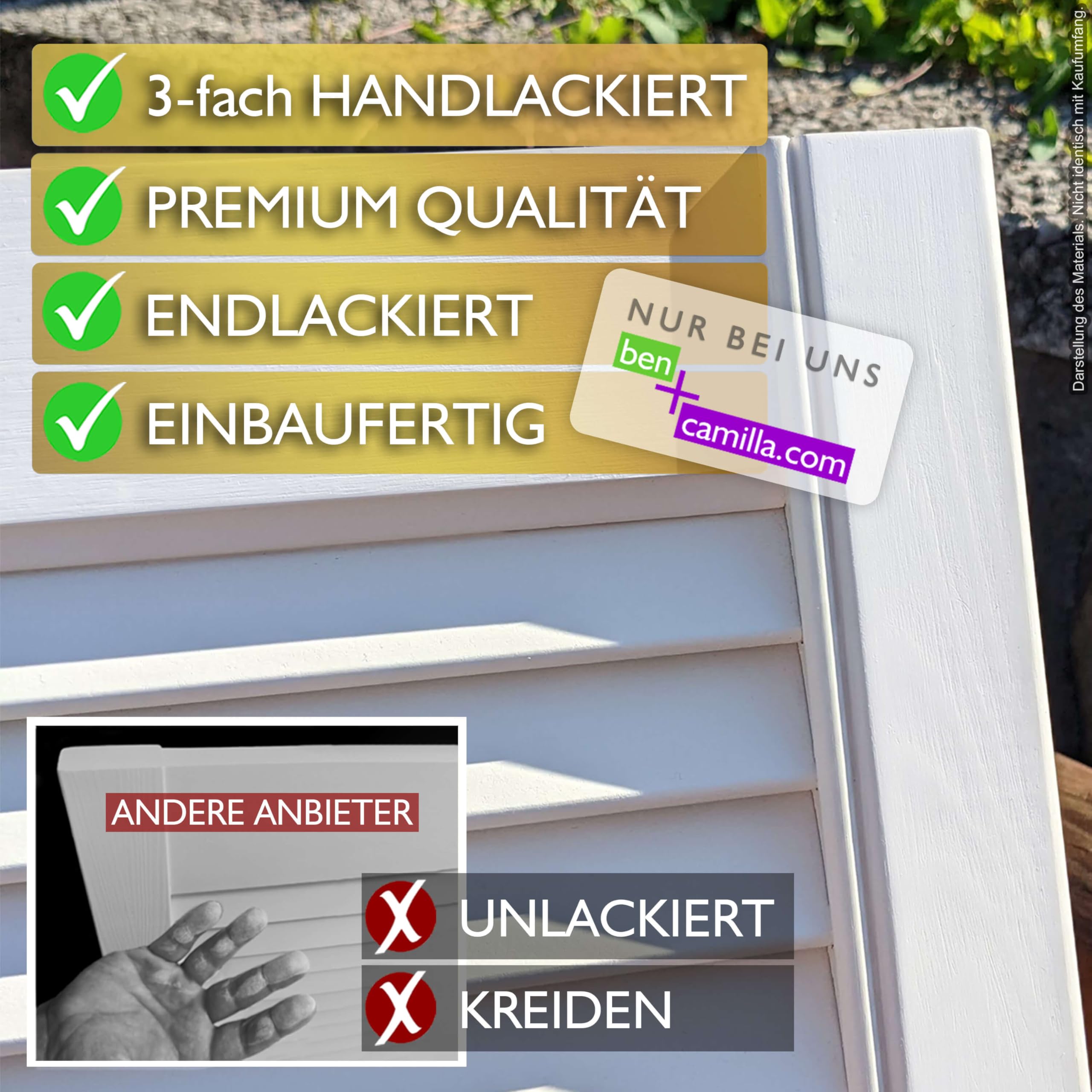 Lamellentür passend zu IKEA PAX Kleiderschrank 236 cm | in Weiß Premium Lackiert | Schranktür 229 x 49,4 cm mit offener Lamellen-Optik | Hochwertiges Massivholz