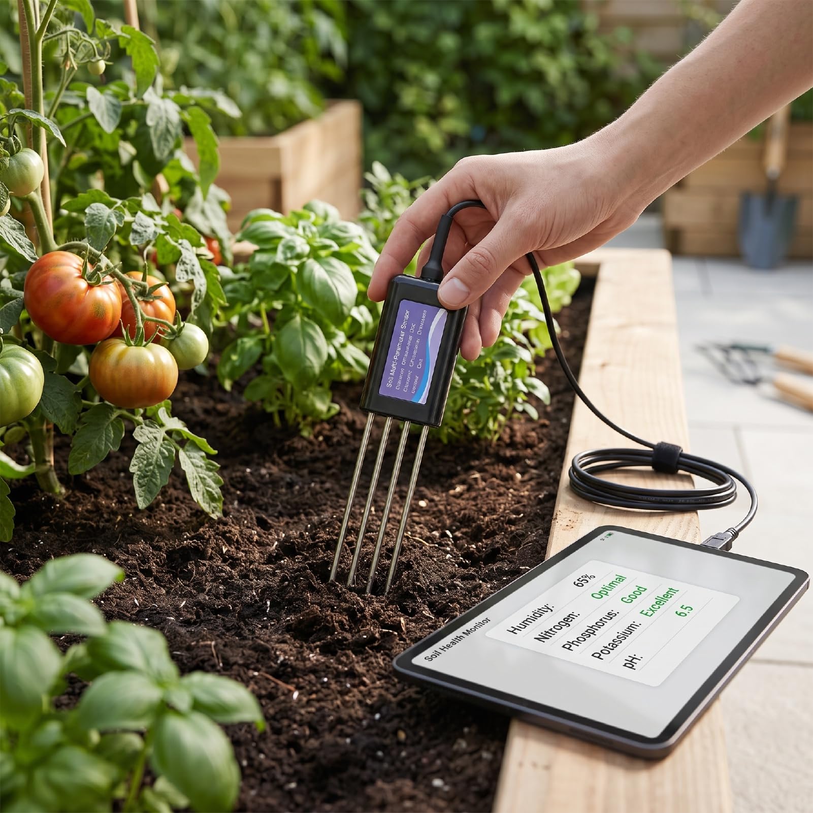 banapoy Tester Gleby 8 w 1, Tester Gleby USB NPK PH EC