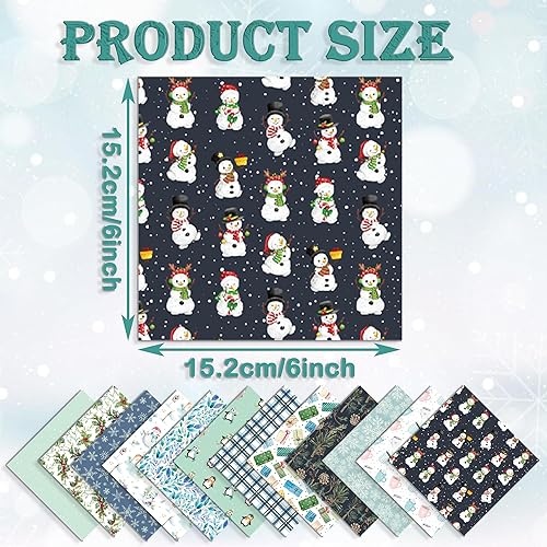 Miniatura 3 de Papel de álbum de recortes con patrón de Navidad, suministros de producción de tarjetas de 6 pulgadas, 24 hojas de tarjeta de felicitación de