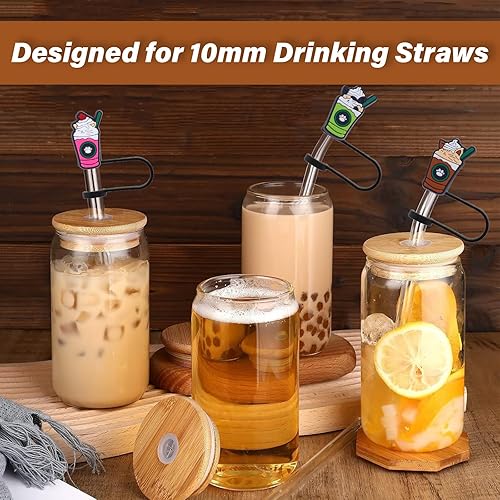 Miniatura 4 de Stanley Cup - 8 tapas de popote para copa Stanley, compatible con vasos Stanley de 30 y 40 onzas, a prueba de polvo, reutilizables, lindas tapas de