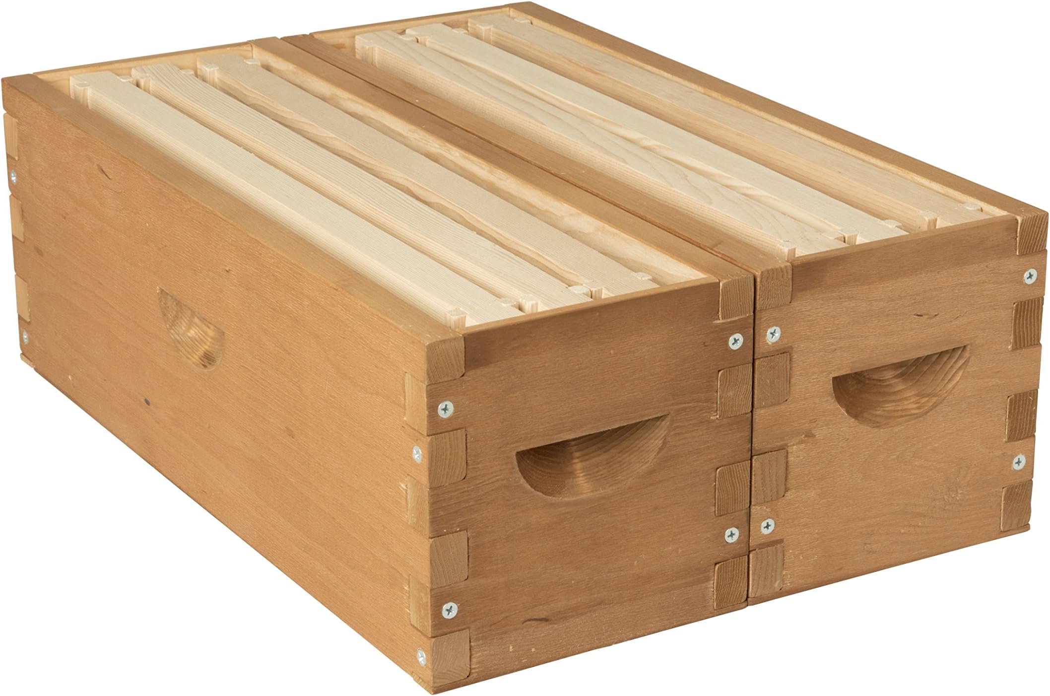 SummerHawk Ranch Twin Supers, 3-YEAR Warranty - includes Quick Check Frames, Honeycomb Foundation, Great for Backyard Bee hive Extension, Beekeeping Equipment