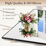 COFENY Miroir de salle de bain noir pour mur, 30x36 Miroirs rectangle de pouce avec cadre en métal, miroir mural moderne pour salle de bain salon, porte-entrée suspendu horizontale ou verticale