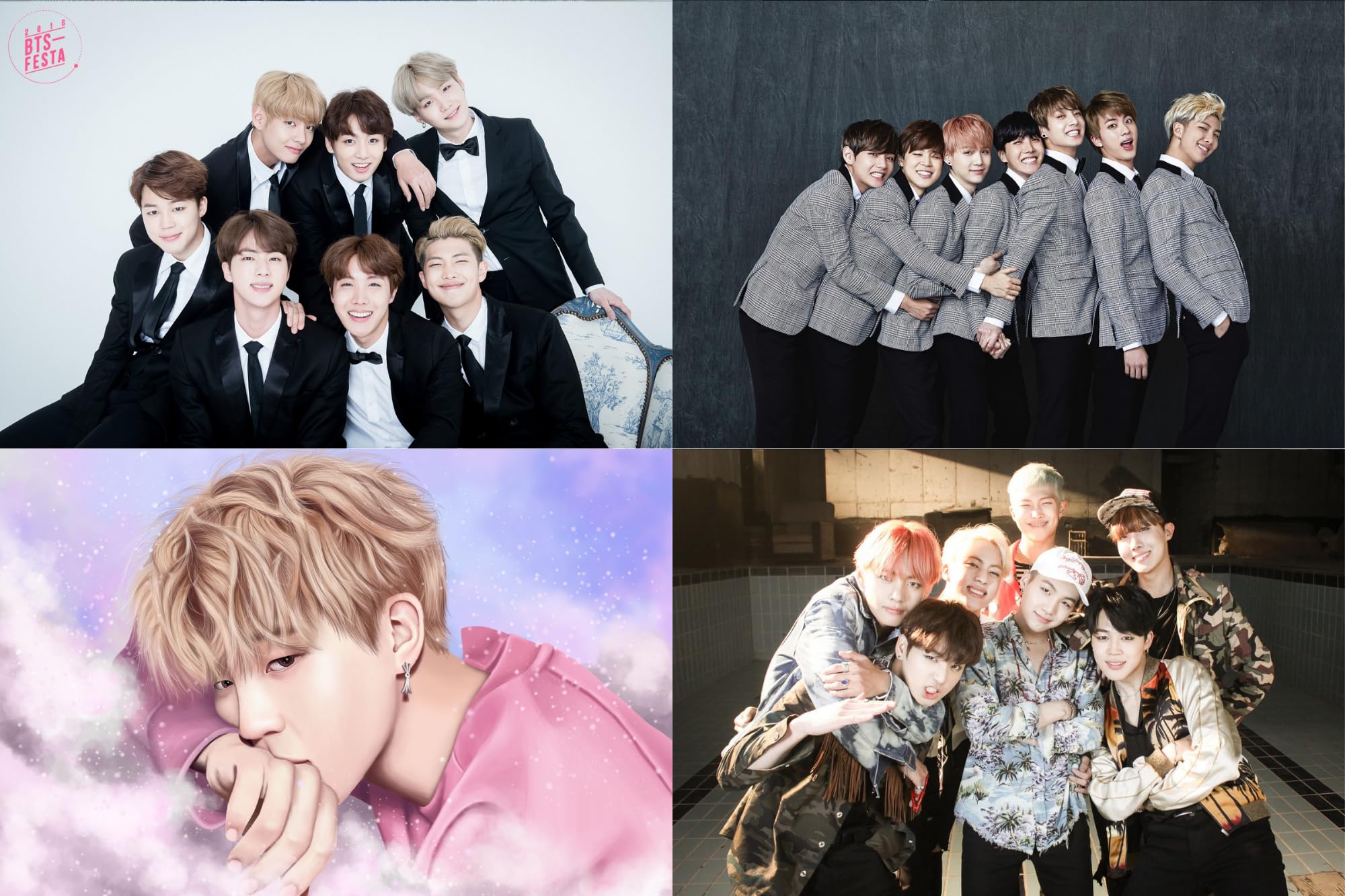BTS 4 Poster Combo|BTS ARMY,Jungkook,RM,V,j-hope,Jimin,Jin,SUGA|K