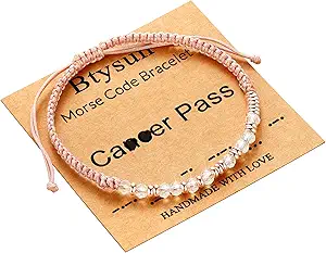 Btysun Morse Code Bracelets for Women Christmas Gift Stocking Stuffers for Teens Pink Braided Bracelets Inspirational Best Friend Birthday Gifts for Her High School Graduation Gifts for Her 2025 Mom Bracelet Jewelry