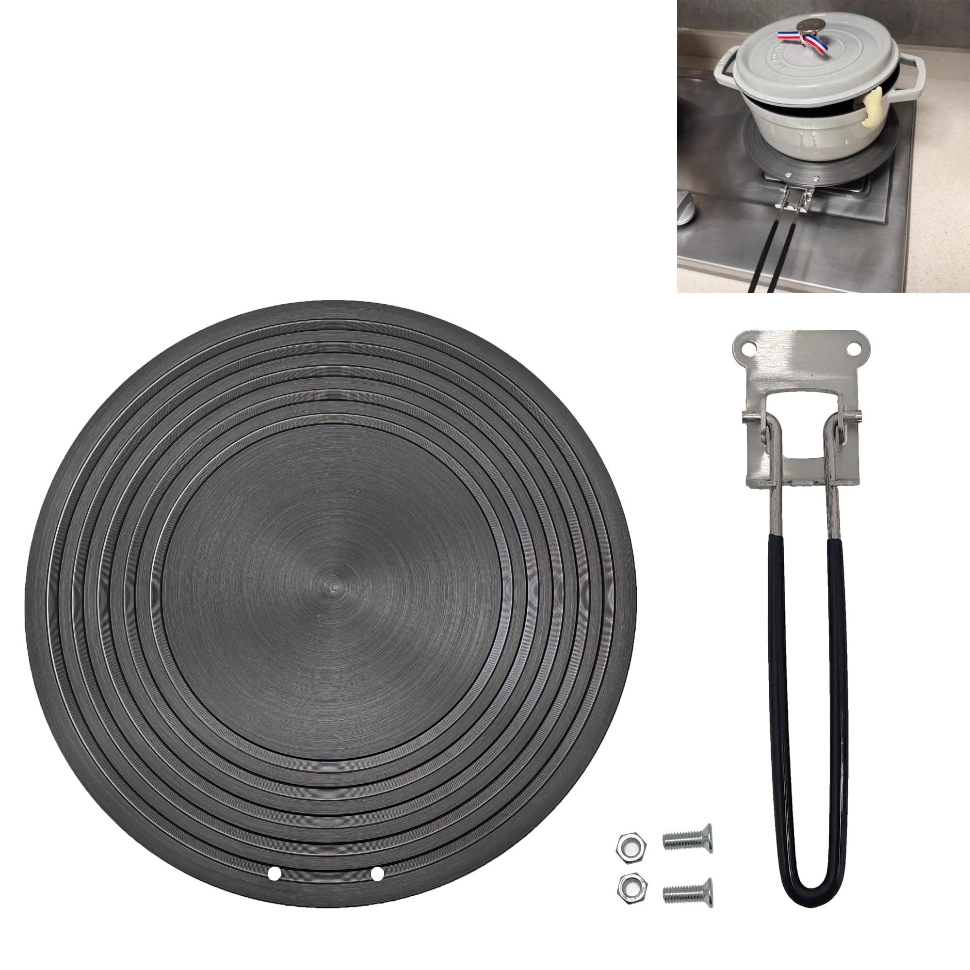 Adattatore Induzione Piastra Diffusore Calore - 1 Pezzo, Nero, Diffusore Caloree, Adatto Tutti Pentole, Pentole Padelle, Fornelli a gas, Fornelli Elettrici Altri Elettrodomestici Cucina