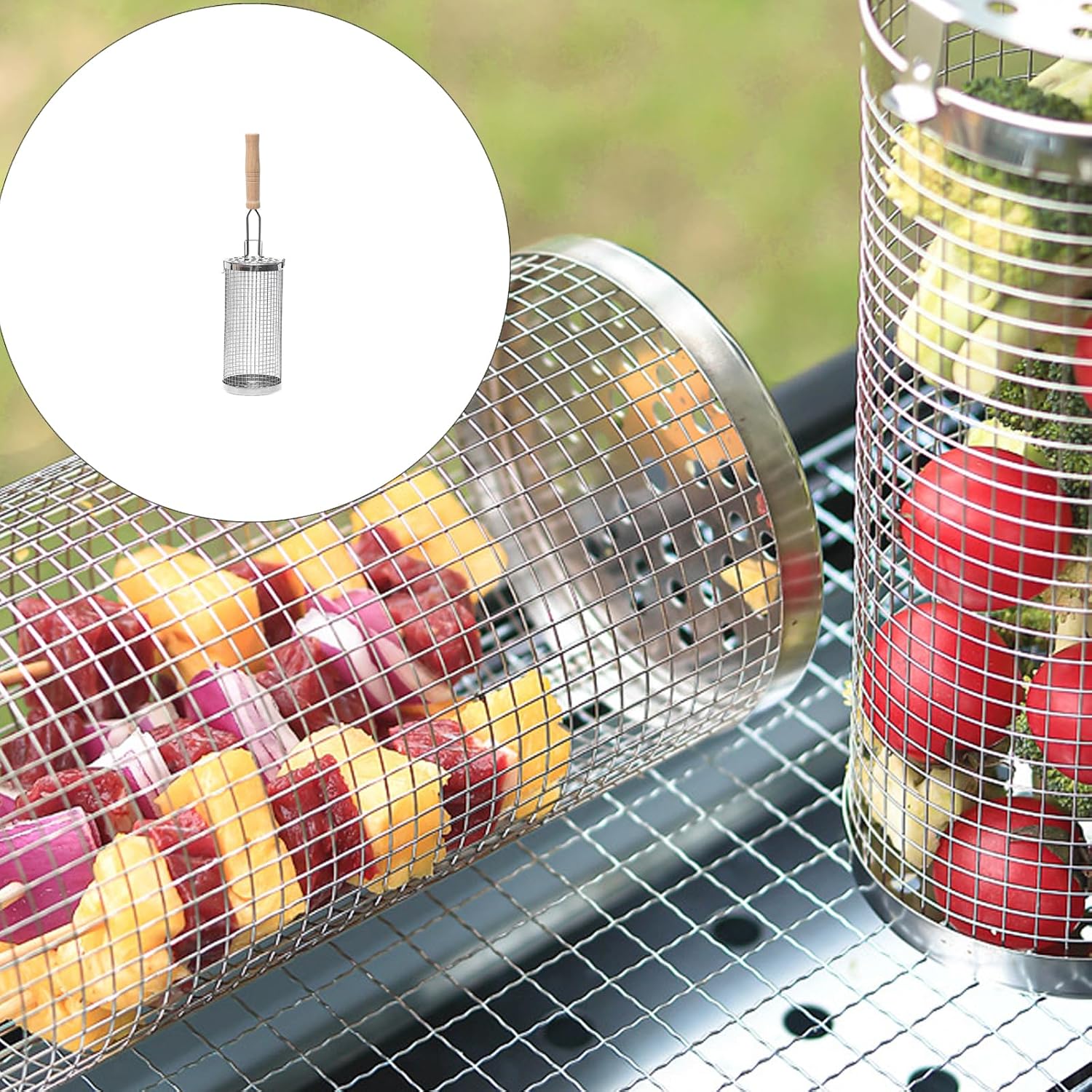 Compact Sturdy Folding Camping Grills Perfect for Outdoor Barbecue and Family Gatherings High-Temperature Nonrust Steel Grills for Even Heating and Easy