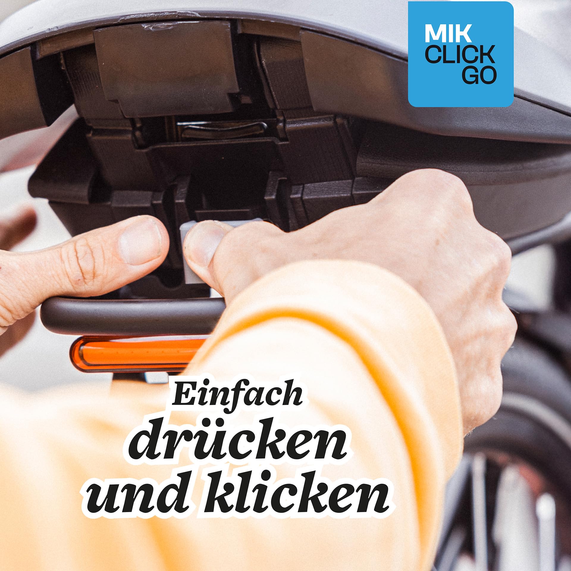 BOBIKE 8011900001 - Fahrradkindersitz Hinten MIK-HD für Gepäckträger One Junior, Für Kinder ab 6 Jahren bis 27 kg, Ergonomisch, Sicher, Faltbar, Schwarz