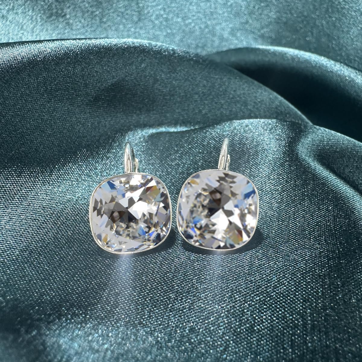 Elegante 925er Silber Ohrringe - mit Marken Kristalle - Hypoallergene Geschenkidee Hochwertiger Schmuck für Frauen