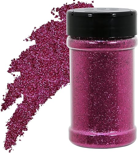 Miniatura 50 de TORC Purpurina fina roja de 1 libra y 16 onzas de purpurina en polvo para vasos, resina para manualidades, slime, cosméticos, pintura de uñas, Negro