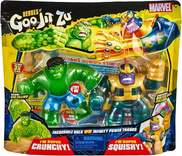 BANDAI - Goo JIT Zu Heroes Marvel Pack 2 Hulk y Thanos - 2