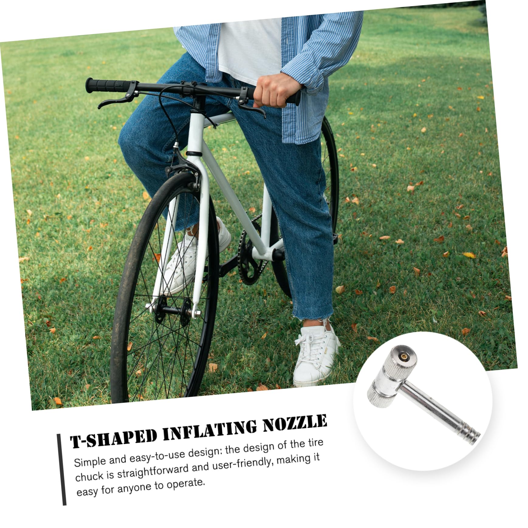 Anneome Air Compressor Tire Chuck Dual Inflator for Quick Tire Repairs Convenient Tube-Type Design for Motorcycles and Electric