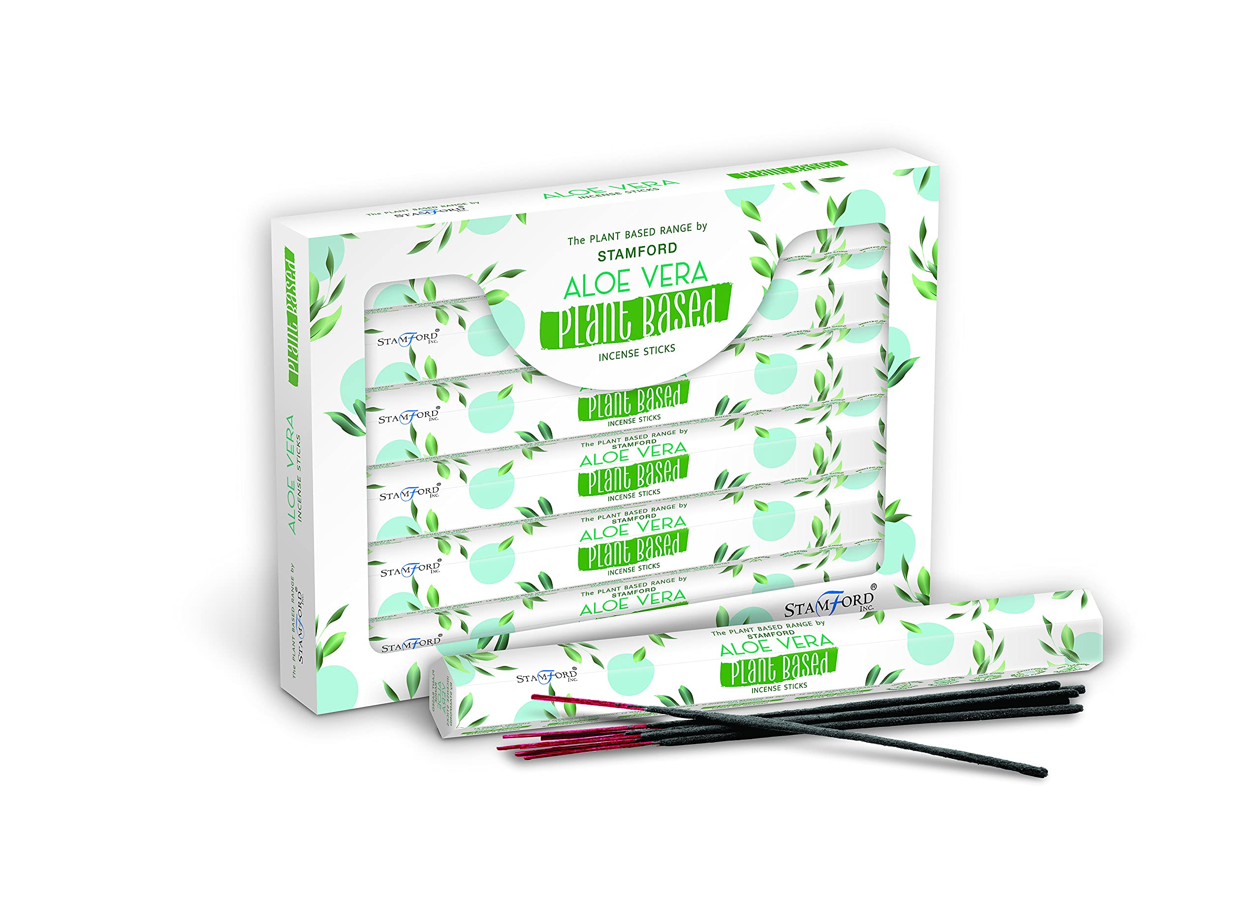 Stamford Inc. Black Plant Based By Stamford 46121 Aloe Vera Incense Sticks, 6 Packs X 20 Sticks