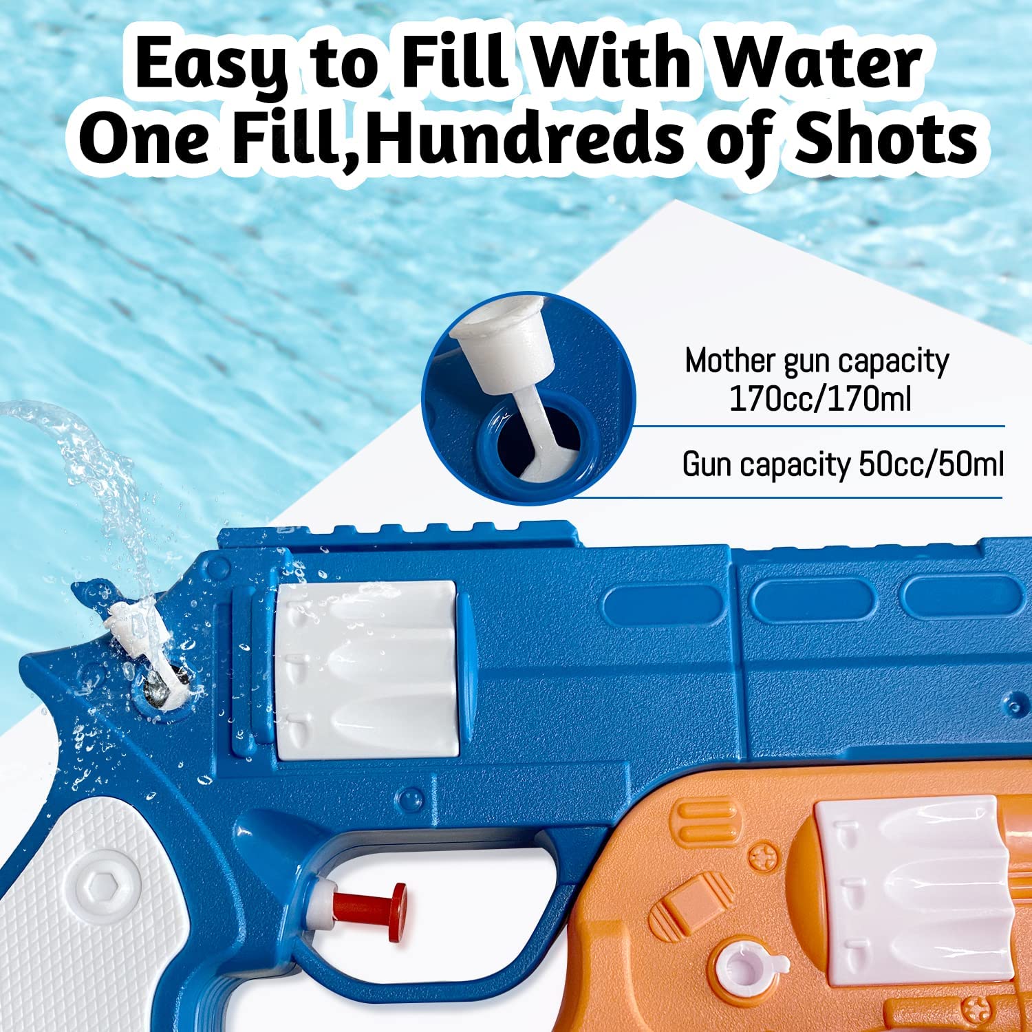Pistola de agua y juguetes de chorro para niños y adultos: pistolas de agua al aire libre para niños de 3 4 5 8 12 unidades Divertido juguete de chorro de agua para piscina Pistola de agua y juguetes de chorro para niños y adultos: pistolas de agua al aire libre para niños de 3 4 5 8 12 unidades Divertido juguete de chorro de agua para piscina