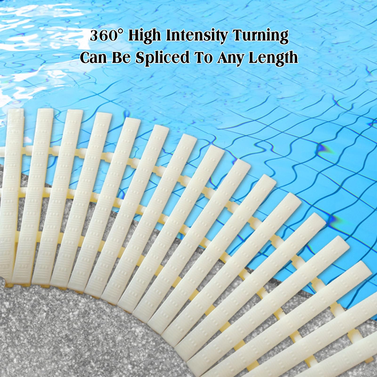 Griglie per Piscine, griglia di drenaggio Girevole a 360°, griglia di grondaia componibile per vialetti e recinzioni da Giardino, Set da 6 Pezzi (25x100 cm) - Soluzione efficiente per Il Dre