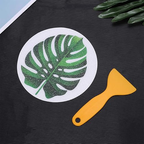 Miniatura 5 de DOITOOL 8 calcomanías antideslizantes para bañera para adultos o niños, patrones de hojas de Monstera antideslizantes, adhesivos de seguridad