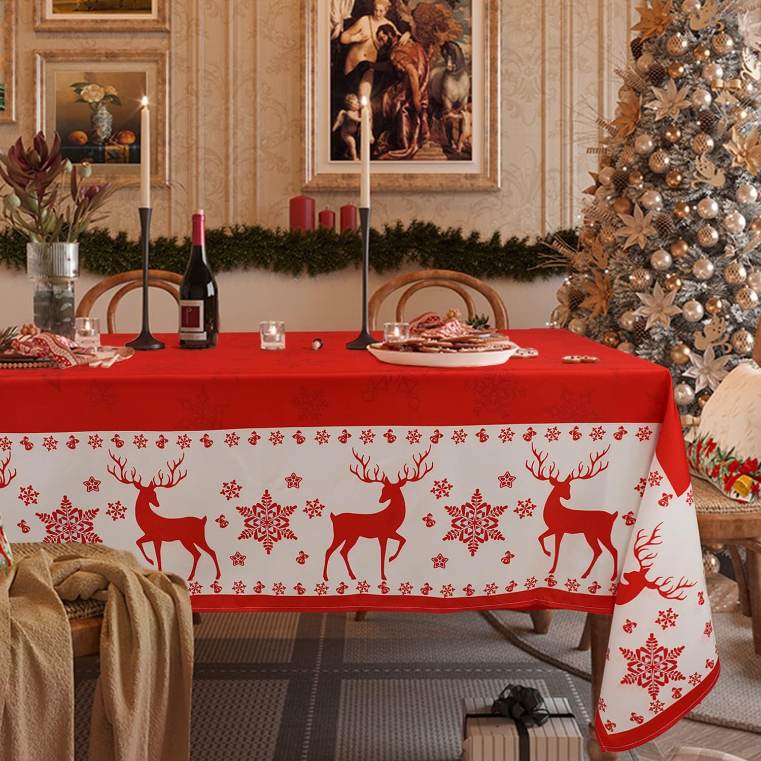 Christmas Tablecloth, Christmas Table Cloth Winter